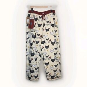 NWT LazyOne "Rise & Shine" Chicken Print women's Cotton  pajama pants Sz XL